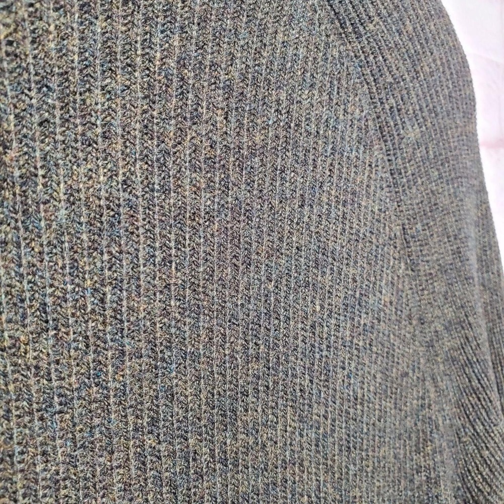Banana Republic Sweater Womens Small Green Ruffle Sleeve Merino Wool Blend Knit - Picture 6 of 12